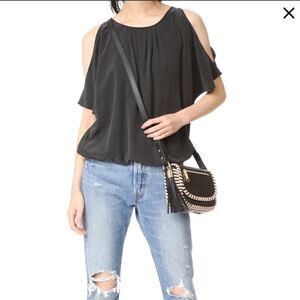 Joie Verrico silk cold shoulder blouse. Size S.